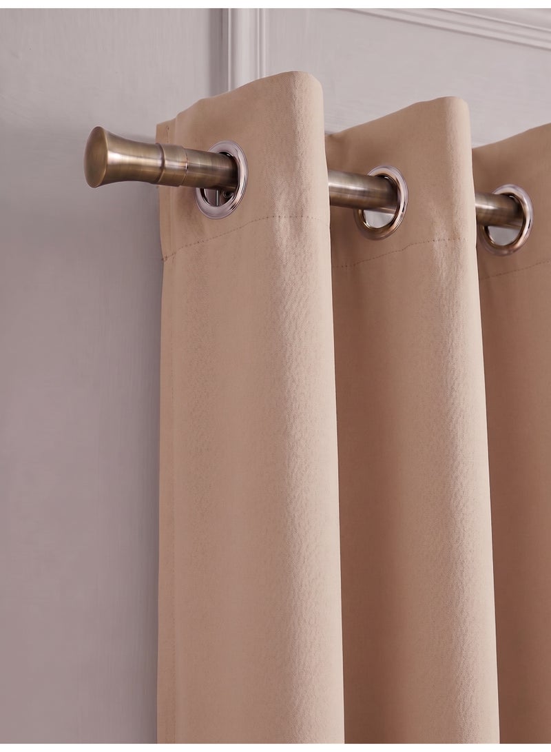 AMALI Elegant Blackout Curtains 2 Panel Set,16 Grommets, Size (L 274 x W 132) cm) for Living Room and Bedroom Shiny Polyester Fabric - Image 3