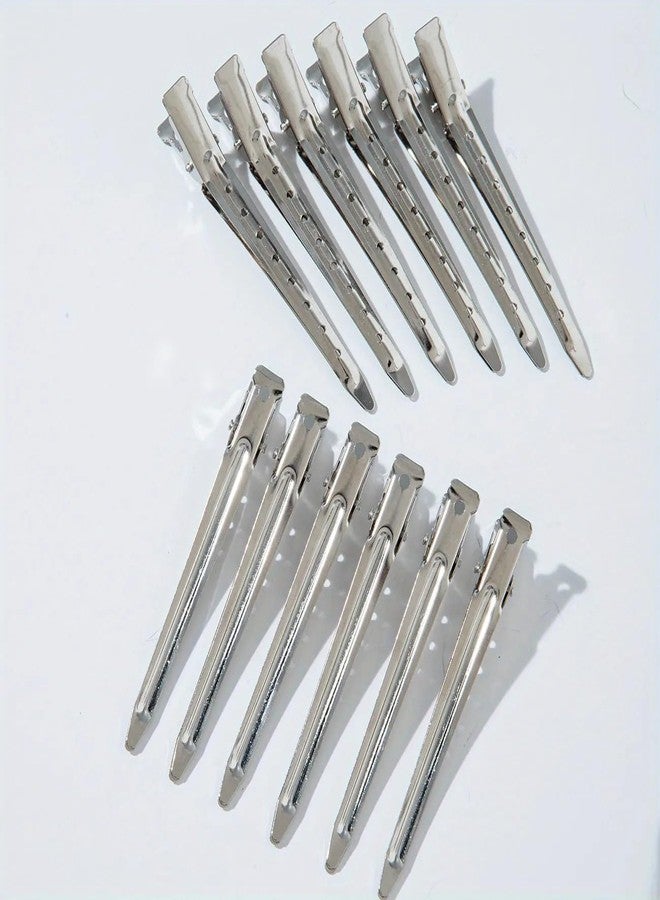 VIVIAN Steel section Clip For Hair Section & Partition For Hair Cut Salon Use Home use Hair styling Clip PACK OF 12PC - Image 2