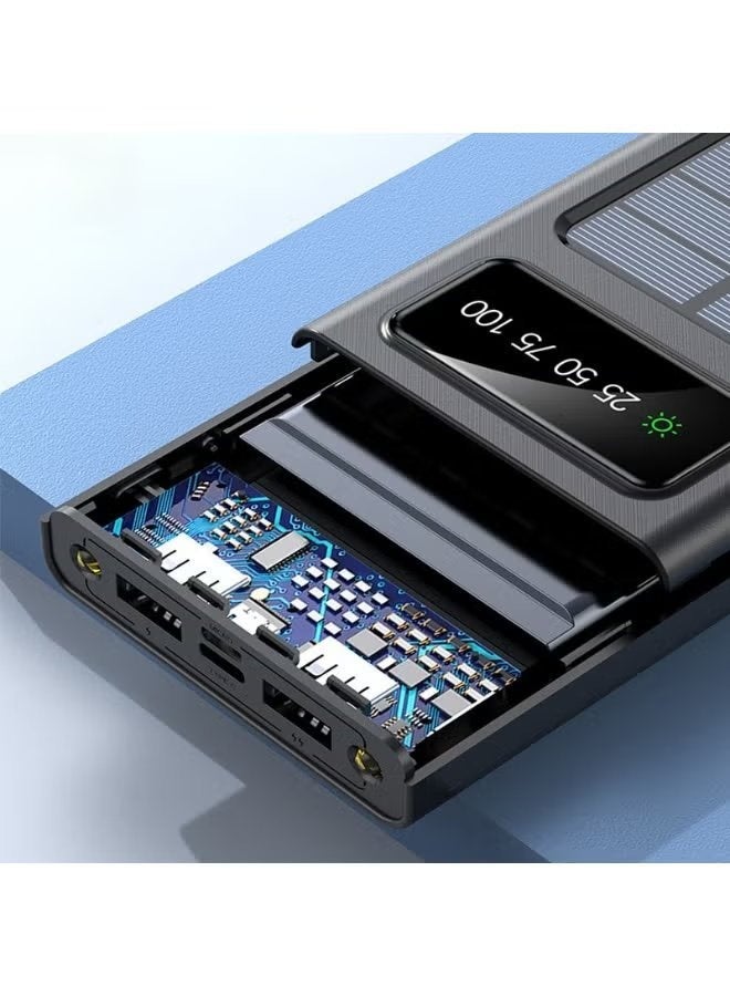 ELTRAZONE 20000mAh Power Bank with Digital LED Display, 4 Built-in Cables & Fast Charging – High-Capacity Portable Charger for Smartphones, Tablets & USB Devices – Travel, Outdoor & Emergency Backup – Black - Image 3