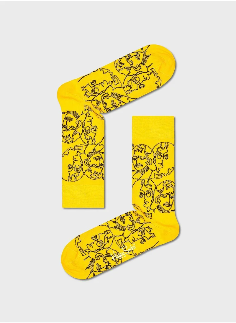 Happy Socks 4-Pack Embroidered Crew Sock