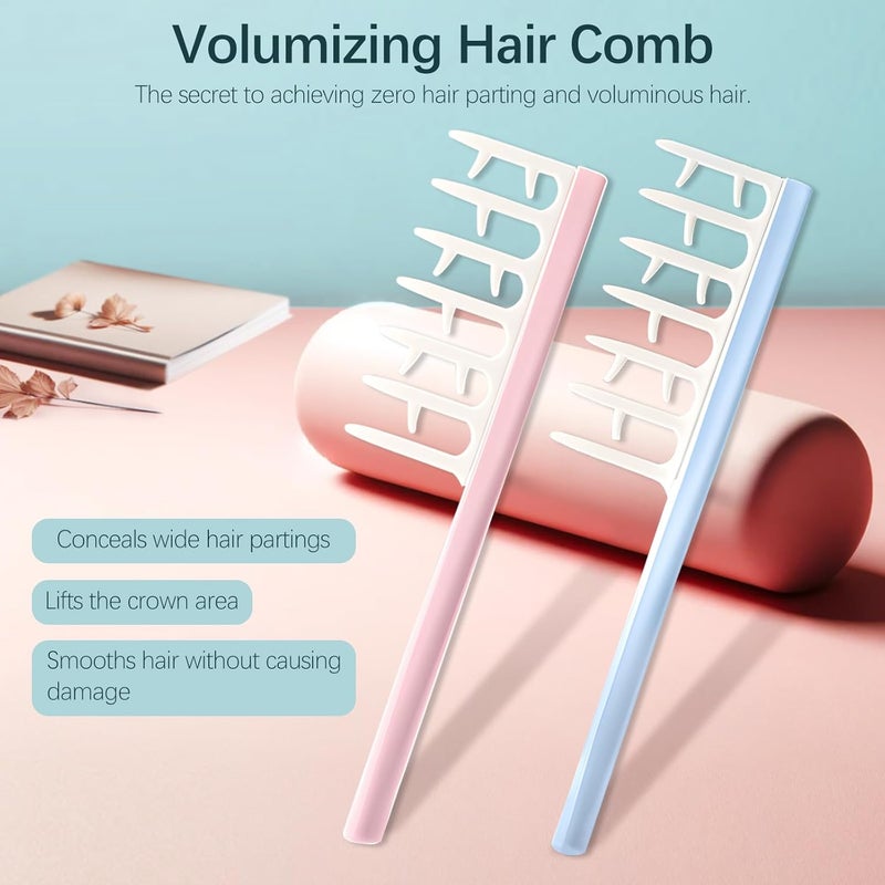 Kootinn 2pcs Antlers-shaped Seam Comb Set - Fluffy Ladies Styling Comb, Perfect Hairdressing Tool for Home, Salon, and Barber Shop Use. - Image 2