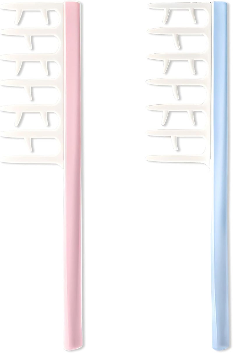 Kootinn 2pcs Antlers-shaped Seam Comb Set - Fluffy Ladies Styling Comb, Perfect Hairdressing Tool for Home, Salon, and Barber Shop Use. - Image 1
