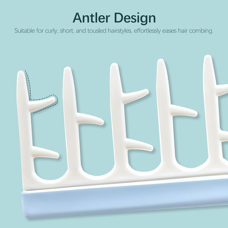 Kootinn 2pcs Antlers-shaped Seam Comb Set - Fluffy Ladies Styling Comb, Perfect Hairdressing Tool for Home, Salon, and Barber Shop Use. - Image 3