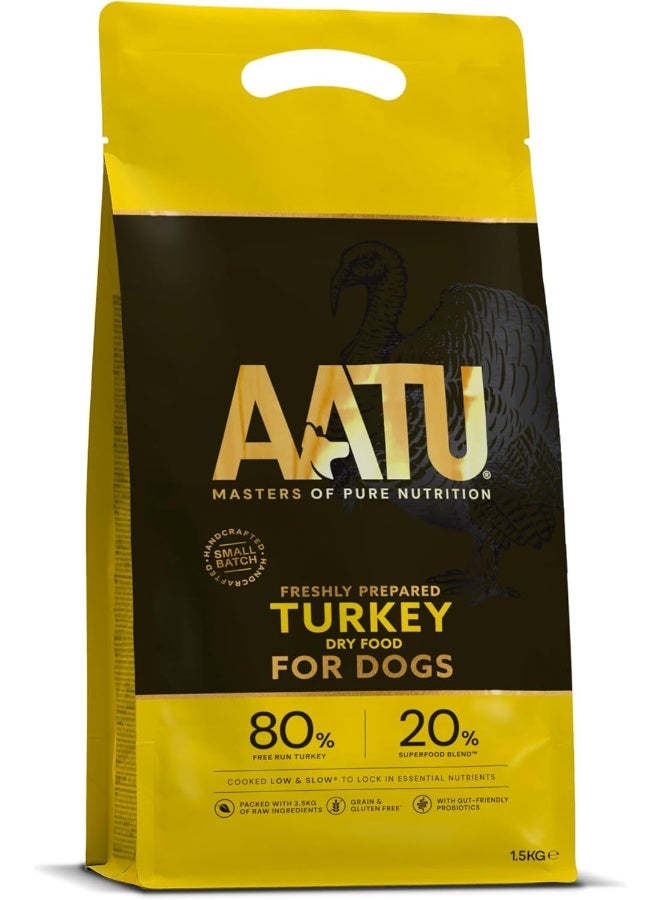AATU 80/20 Complete Dry Dog Food, Turkey 1.5kg - Dry Food Alternative to Raw Feeding, High Protein. No Nasties, No Fillers. - Image 2