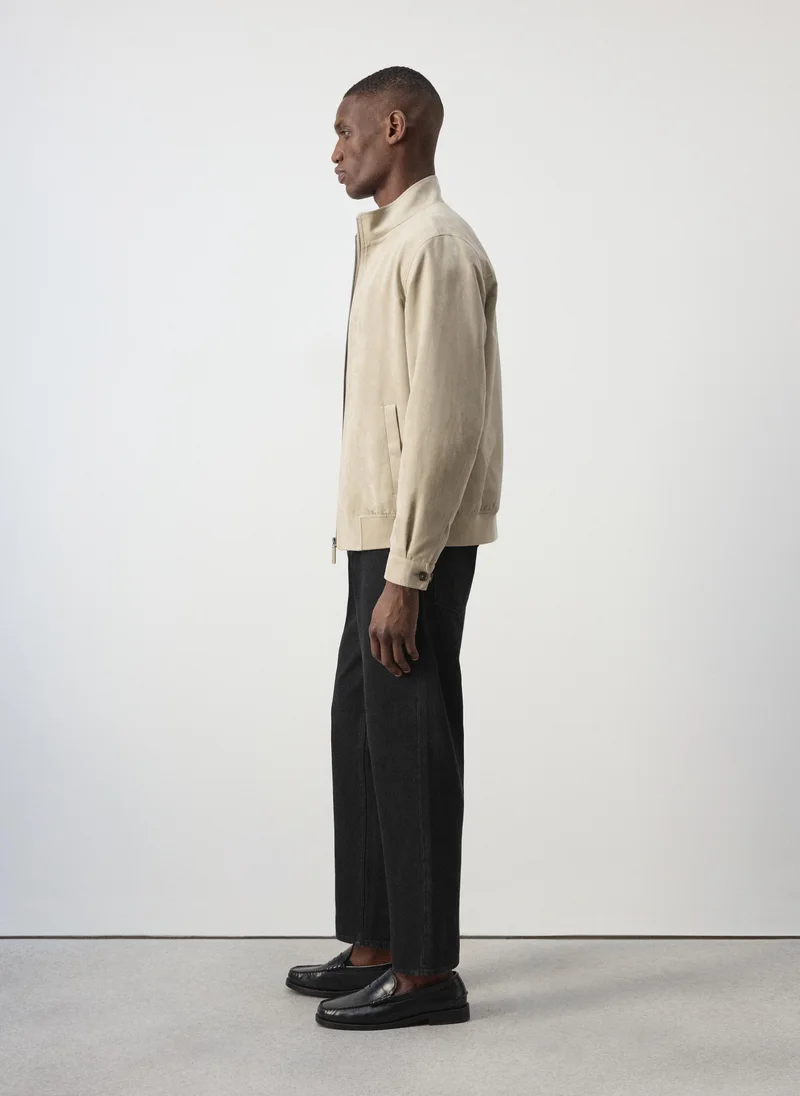 Mango Man TN-TEJANO NEGRO Sammy Cropped Carrot Fit Jeans for Men | Best Price UAE