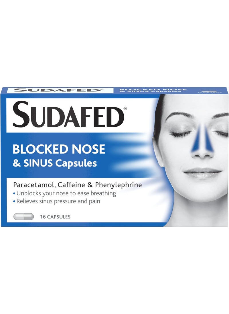 Sudafed Sudafed Fever, Blocked Nose & Sinus Capsules, 16 Capsules 