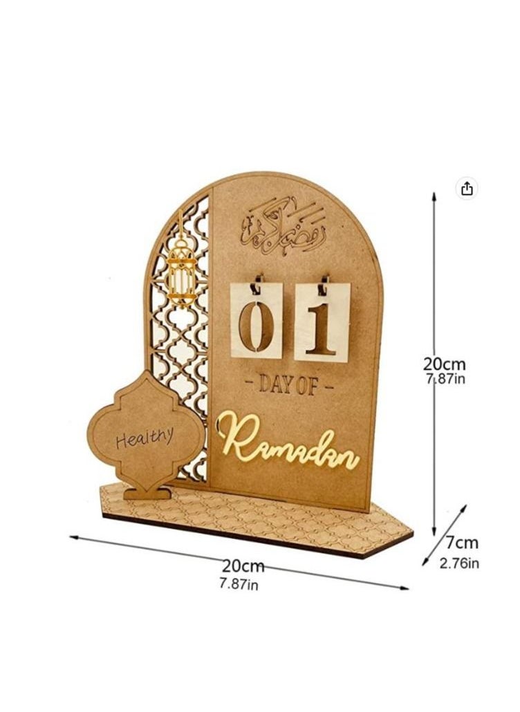 Y&D - Ramadan Advent Calendar Countdown Calendars Decorations For Home Table Desktop Ornaments Eid Gift - Image 1