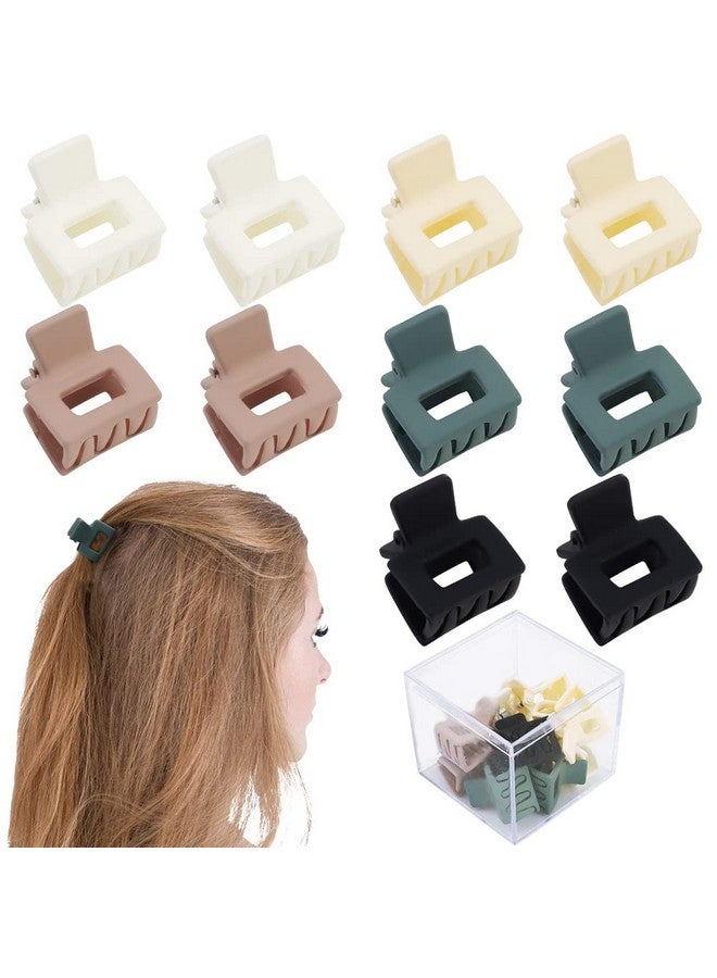 Ahoney Honey 10Pcs Small Hair Claw Clips For Women Girls 1Inch Mini Matte Hair Clips Tiny Claw Hair Clips For Thin Thick Medium Hair Cute Jaw Clips Strong Hold Hair Barrettes Clip With Gift Box (Neutral) - Image 2