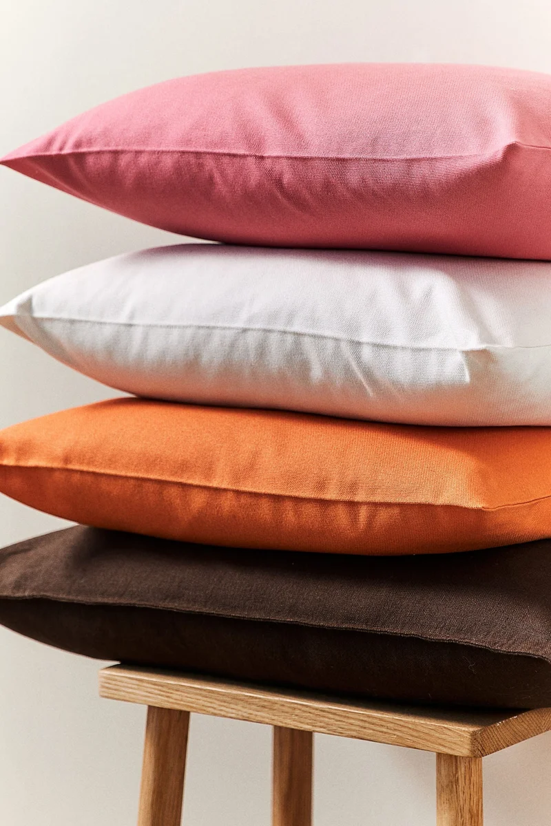 اتش اند ام غطاء وسادة من قطن الكتان