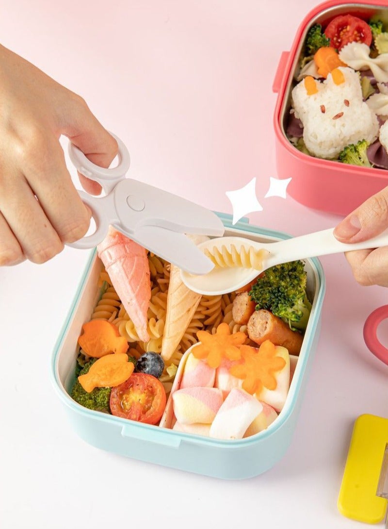 جيجيرو صندوق غداء، حاوية صندوق بينتو من الفولاذ المقاوم للصدأ مع مقسم، حاوية غداء سلطة، مع مجموعة أدوات مائدة محمولة وحاوية صلصة مانعة للتسرب - Image 4