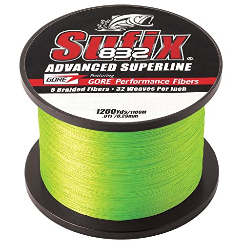 Sufix 832 Braid Line-1200 Yards (Neon Lime, 50-Pound) - Image 1
