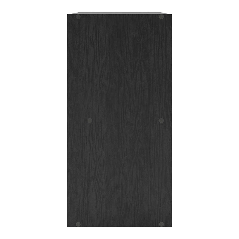 Homes: Inside + Out Apexa 4-Cube Storage Organizer Shelves, Stackable Wood Bookcase Fits Cubby Bins for Organization, Dorm Teen Room Decor & Home Office, Black - Image 3