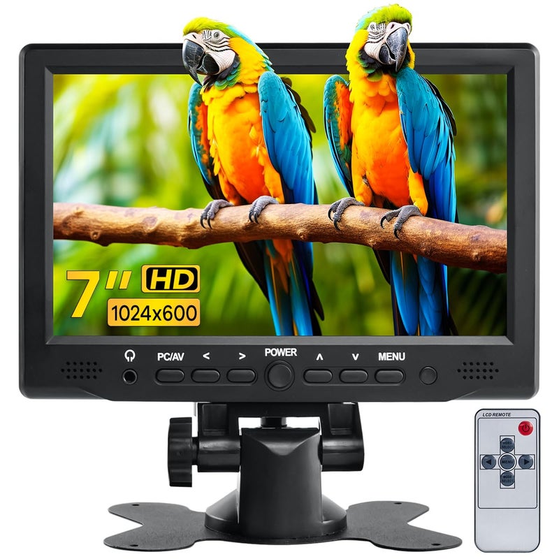 Hosyond شاشة هوسيوند 7 بوصة صغيرة بتقنية TFT LCD دقة 1024X600 HDMI شاشة محمولة صغيرة للكمبيوتر/التلفاز/الكاميرا/الألعاب/راسبيري باي - Image 1
