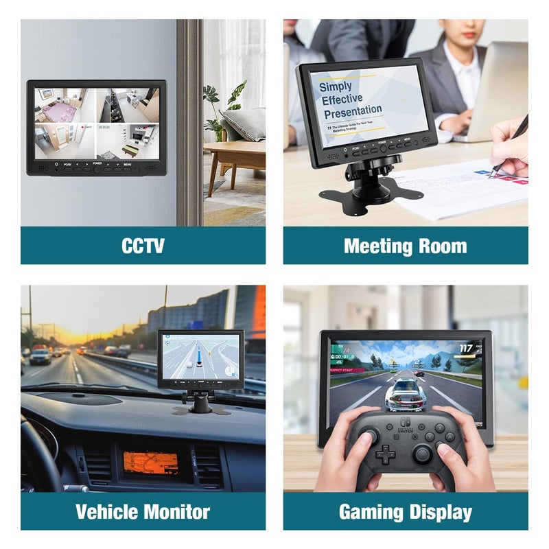 Hosyond شاشة هوسيوند 7 بوصة صغيرة بتقنية TFT LCD دقة 1024X600 HDMI شاشة محمولة صغيرة للكمبيوتر/التلفاز/الكاميرا/الألعاب/راسبيري باي - Image 5