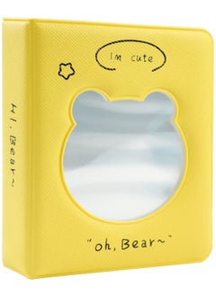 Y&D 3 inch Mini Photo Album Kpop Photocard Binder, Card Id Holder Book with 36 Pockets( Hollow Yellow Bear)  - Image 1