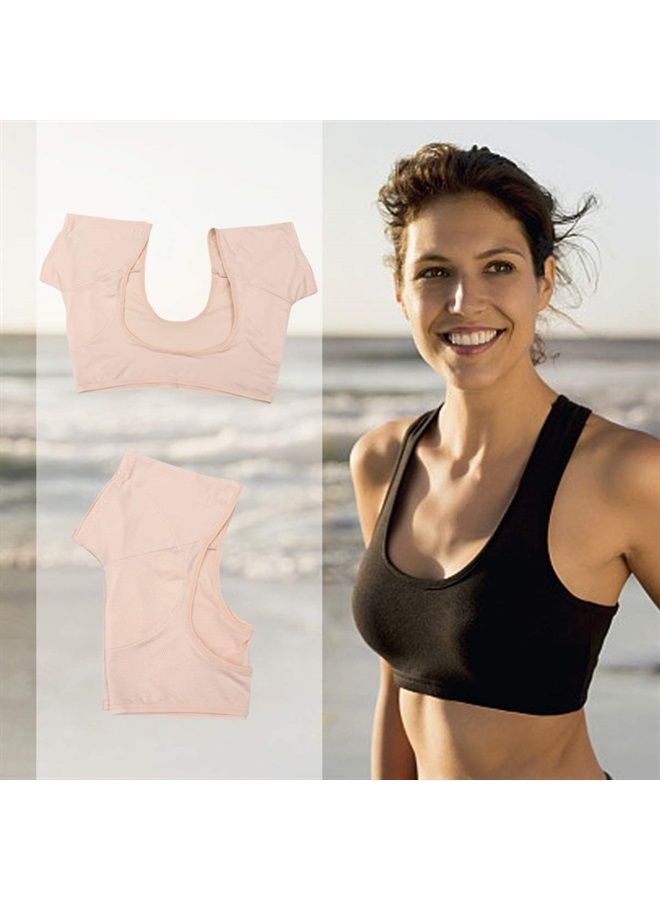 Artibetter Women's Underarm Sweat Vest Guard, Washable Shield for Ladies (M) - Yellow - Image 1