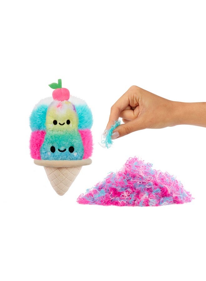 Fluffie Stuffiez Double Scoop Ice Cream Small Collectible Feature Plush, Surprise Reveal Unboxing with Huggable ASMR Fidget DIY Fur Pulling, Ultra Soft Fluff - Image 2