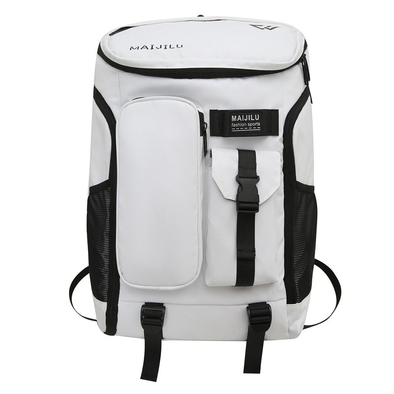 Generic Functional Multi-Compartment Backpack White