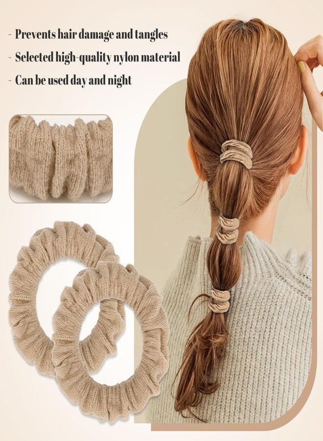 WantGor Hair Ties, Women 10PCS Hair Bands No Damage Elastic Scrunchies Seamless Ponytail Holders Hair Accessories Head Bands for Women's Thick Thin Hair (Khaki) - Image 4