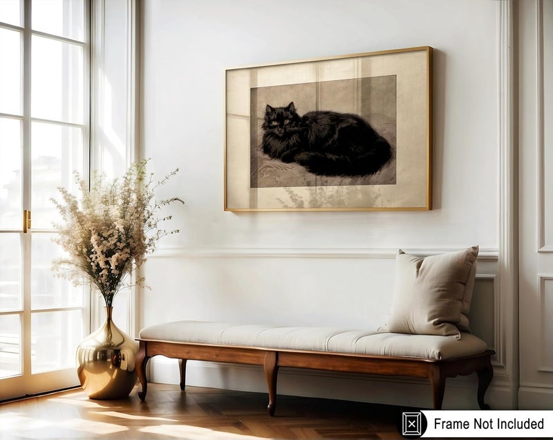 Poster Master Vintage Black Persian Cat Poster - Image 3