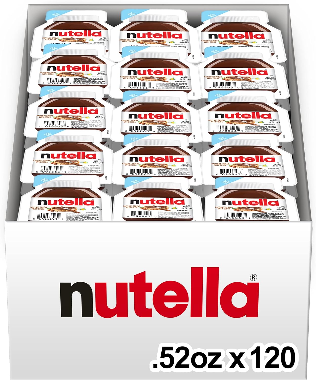 Nutella Hazelnut Spread Mini Cups - 120 Pack