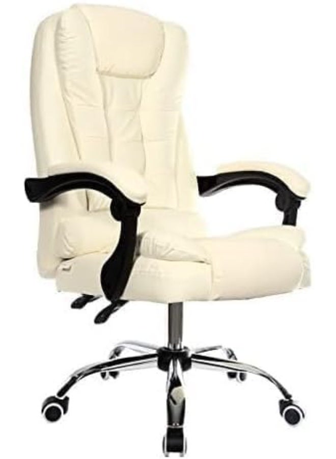 تشولوفز كرسي مكتب مريح - كرسي كمبيوتر دوار 360 درجة، كرسي رئيسي من جلد البولي يوريثان، كرسي ألعاب ناعم قابل للتعديل الارتفاع للمنزل والمكتب والدراسة، - Image 1
