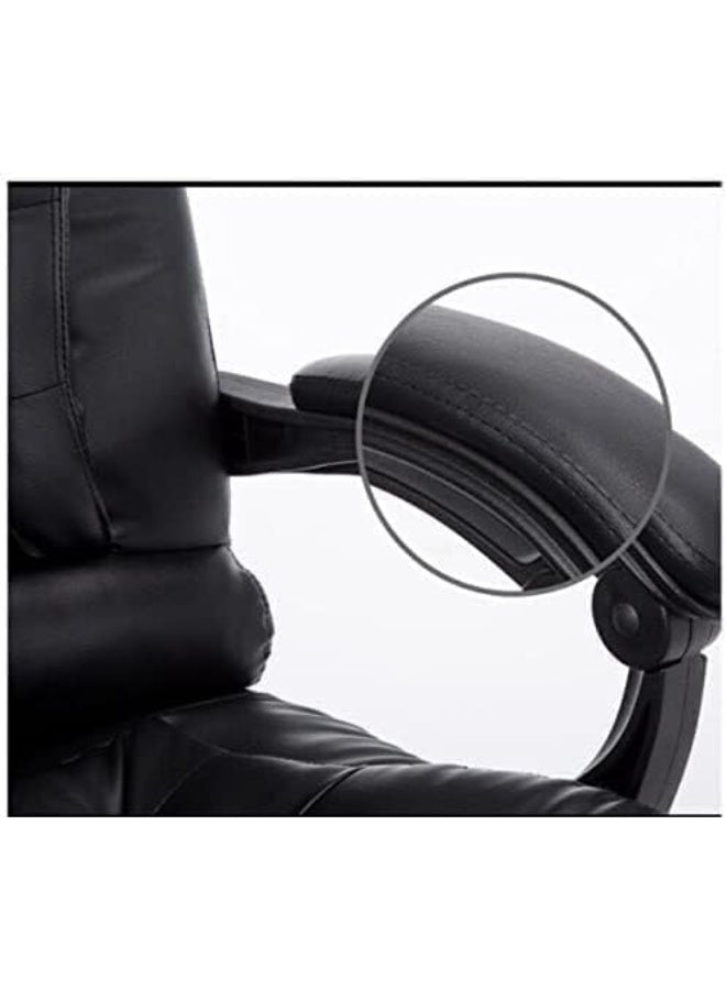 تشولوفز كرسي مكتب مريح - كرسي كمبيوتر دوار 360 درجة، كرسي رئيسي من جلد البولي يوريثان، كرسي ألعاب ناعم قابل للتعديل الارتفاع للمنزل والمكتب والدراسة، - Image 5