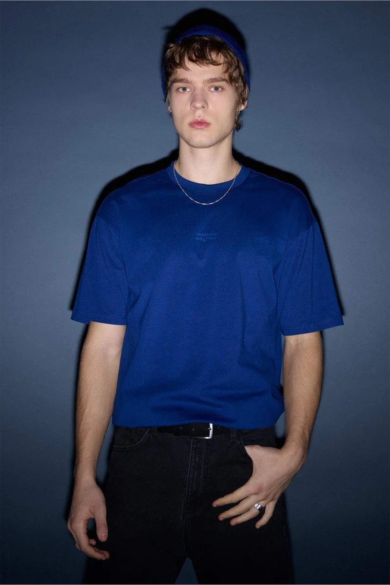 DeFacto 100% Cotton Boxy Fit Printed T-Shirt