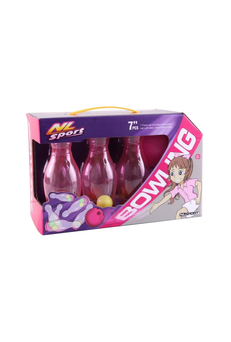 بريميم مجموعة بولينج للأطفال مكوّنة من ٧ قطع للّعب في الداخل والخارج.
