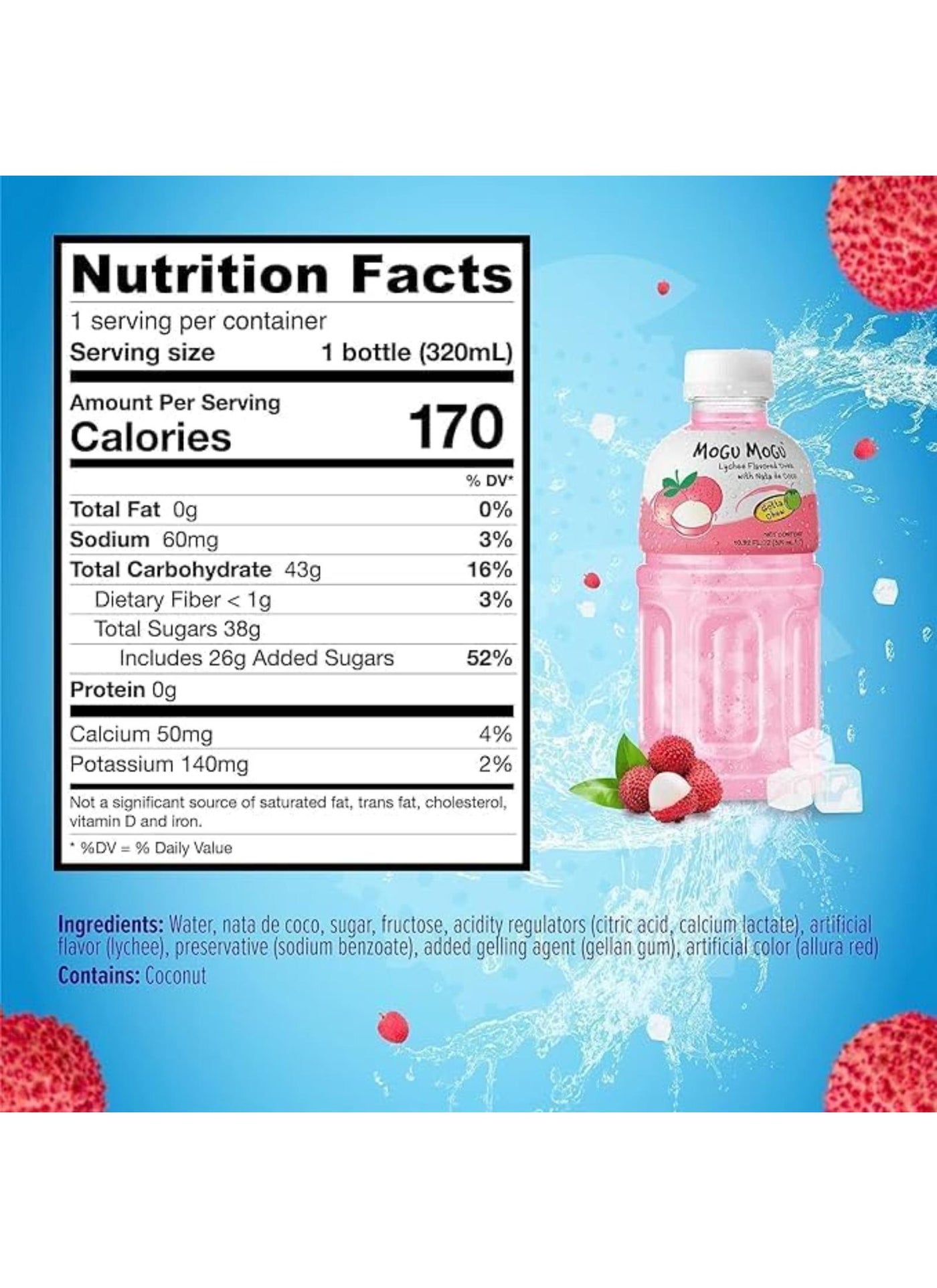 mogumogunekoページ MOGU MOGU LYCHEE Flavoured Drink With Nata De Coco Kiste 24 x 320