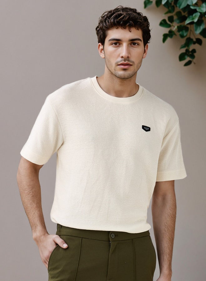 ايكونيك تي شيرت كبير الحجم بنقوش مميزة - Image 1