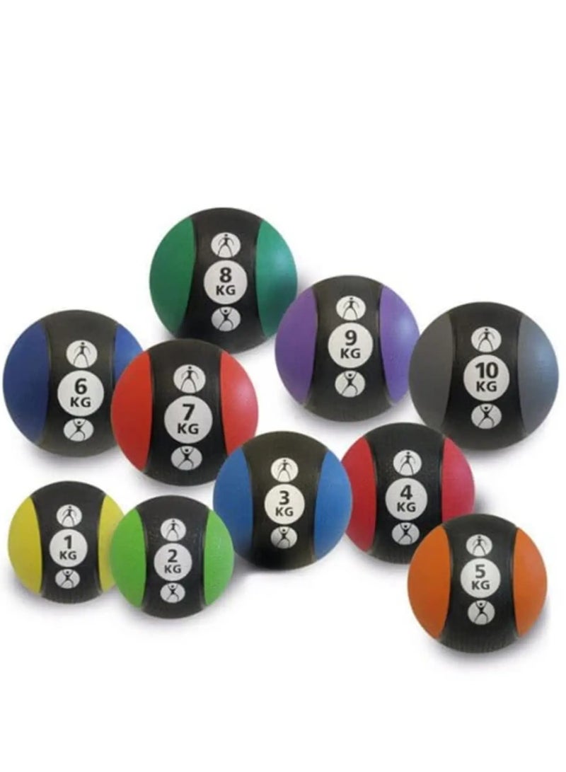 Spall 4Kg Fitness Weighted Medicine Balls Handheld Rubber Med for Core Balance Ab Workout Equipment Home Gym Exercise Weights, Core Strength Training Wall Balls, Home Gym Workout Exercise Balls - Image 2