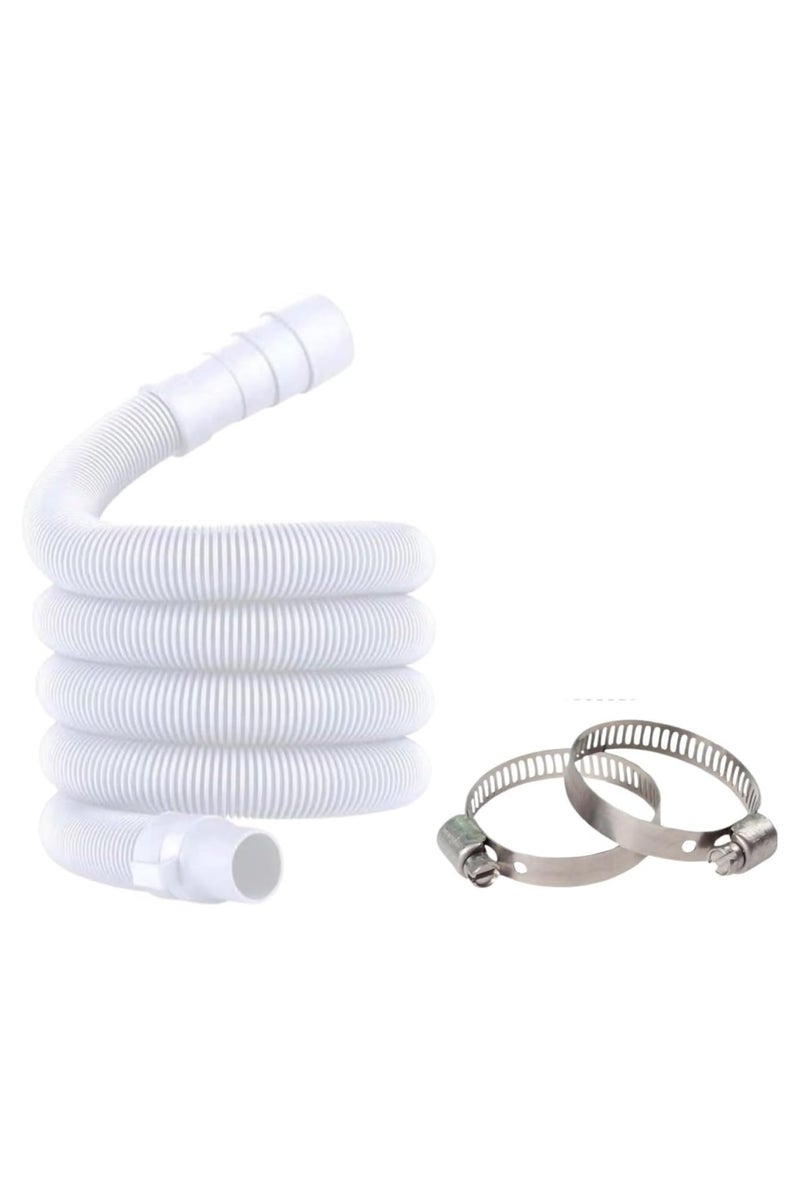 ETAVA Washing Machine Outlet Hose Pipe 1.5M (With Clamp) | Universal Drain Pipe | Flexible Extension Connector for Front & Top Load Washing Machines - Image 1