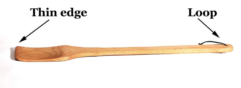 ECOSALL Large Wooden Spoon - 18-inch Heavy Duty Cajun Stir Paddle for Cooking in Big Pots & Wall Décor - Big Spoon For Brewing, Grill, Mixing, Stirring - Solid Natural Hard Wood Long Spatula. - Image 3