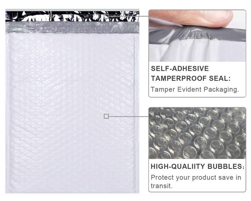 SECUREMENT Bubble Lined Tamper Proof Courier Bags with POD Pouch (Size - 8" x 10") - 50 Packs - Image 3