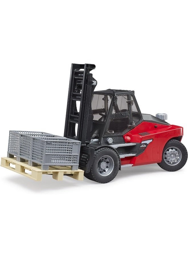 bruder Linde fork lift toys for toys, w/tow-coupling and 2 pallets, One Size - Image 1