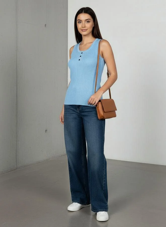 Splash FAV Tank Top with Ribbed Detail
