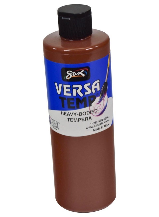Sax - - 1440688 Versatemp Heavy-Bodied Tempera Paint, Brown, 1 Pint - Image 1