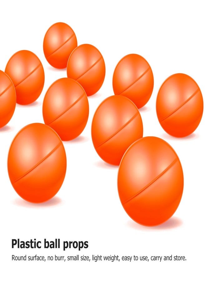 ERINGOGO 25pcs Balls - 4cm Plastic Hollow Bingo Balls for Raffle, Drawing Games & Party Decoration - Orange - Image 3