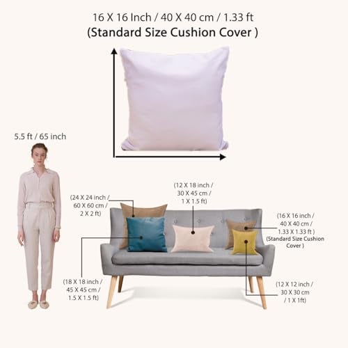 BRICK HOME Set of 5 Polycotton Printed Cushion Covers 16x16 Inches | Spring Floral & Bird Design | Multicolor Pastel on Beige | Soft Decorative Pillow Covers for Sofa, Couch & Living Room - Image 4