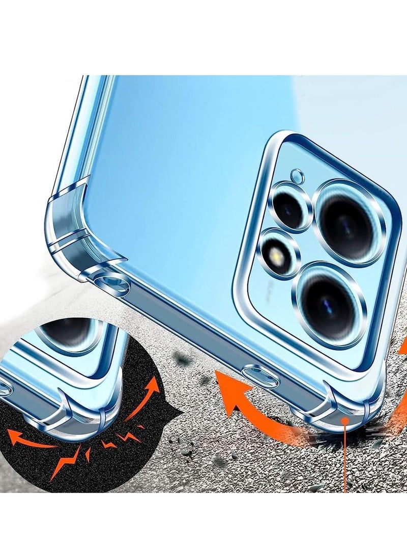 CATANES Xiaomi Redmi Note 12 4G Case Cover Clear Protective TPU Four Corners Cover Transparent Soft Case - Image 2