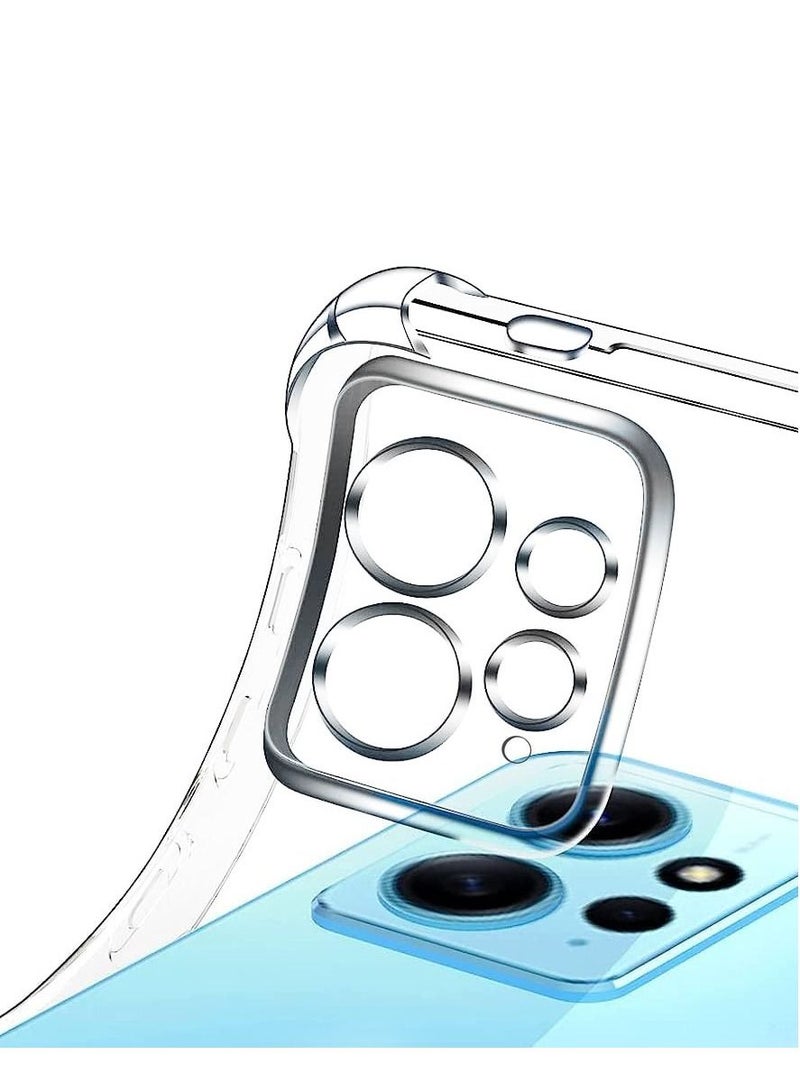 CATANES Xiaomi Redmi Note 12 4G Case Cover Clear Protective TPU Four Corners Cover Transparent Soft Case - Image 3