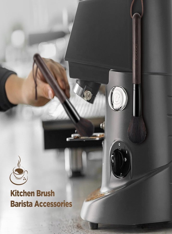 ecooe Coffee Grinder Cleaning Brush, Barista Brush Espresso Machine Accessories, Wood Handle Coffee Machine Accessory Cleaning Brista Brush with Lanyard, Coffee Tool for Barista Bean Grain Coffee Tool - Image 5
