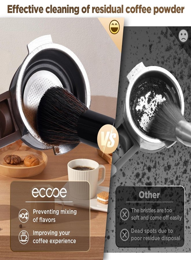 ecooe Coffee Grinder Cleaning Brush, Barista Brush Espresso Machine Accessories, Wood Handle Coffee Machine Accessory Cleaning Brista Brush with Lanyard, Coffee Tool for Barista Bean Grain Coffee Tool - Image 3