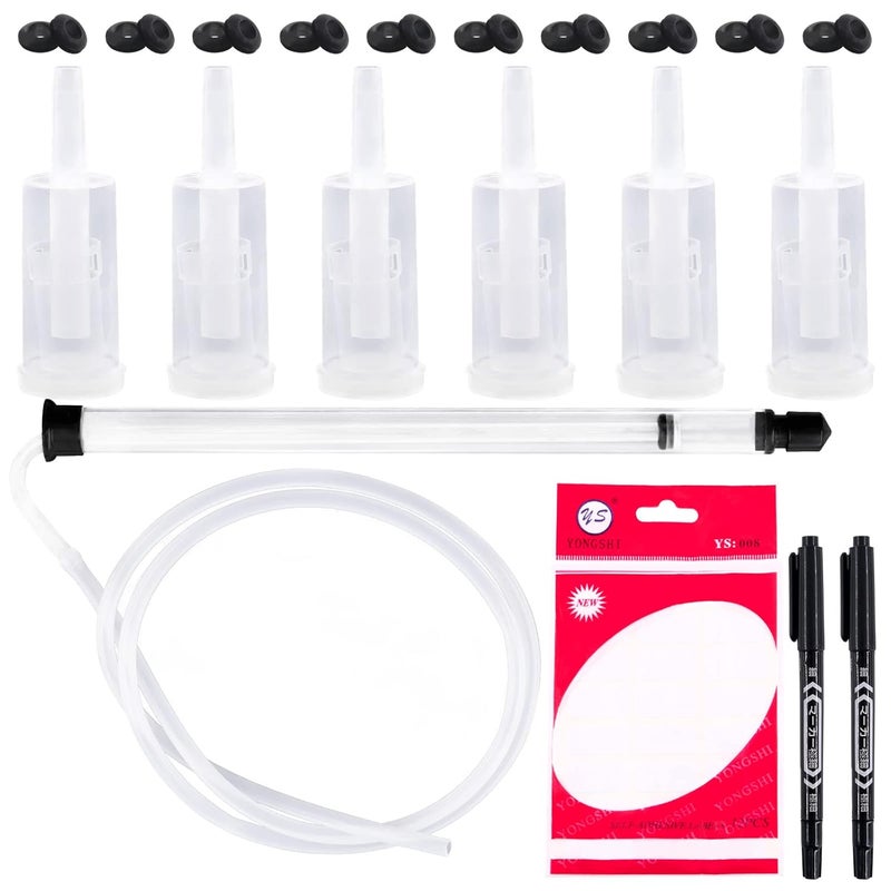 Cimeton Cimeton 30Pcs Airlock Set with Silicone Stopper and Grommets Auto Siphon with 6 Feet Clear Tubing and Clamp Fermentation Tool Pack for Fermentation for Preserving Brewing  - Image 1