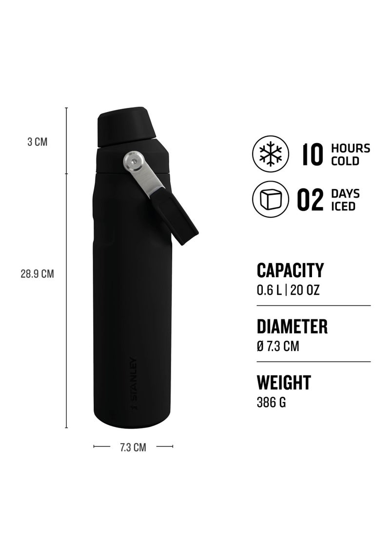 Stanley - The Aerolight IceFlow Water Bottle Fast Flow 0.6L Keeps 10 Hours Cold - Black - Image 1