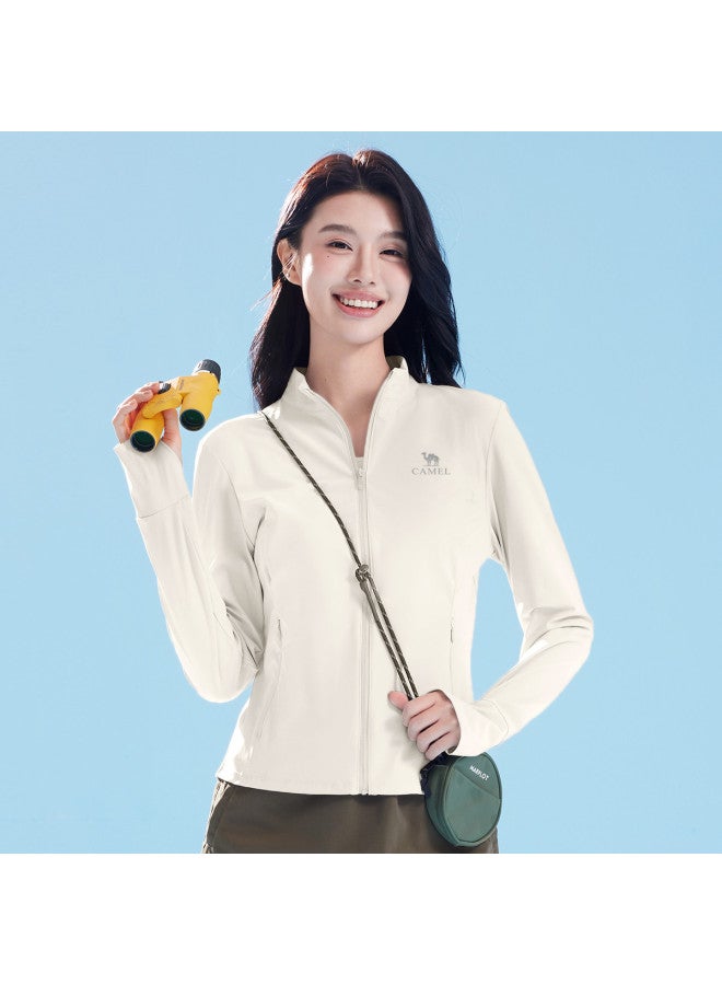 كاميل ملابس الحماية من الشمس في الهواء الطلق سترة واقية من الأشعة فوق البنفسجية مقاومة للشمس ملابس رياضية مظللة مريحة تنفس سترة عادية ملابس واقية من الشمس للنساء - Image 3