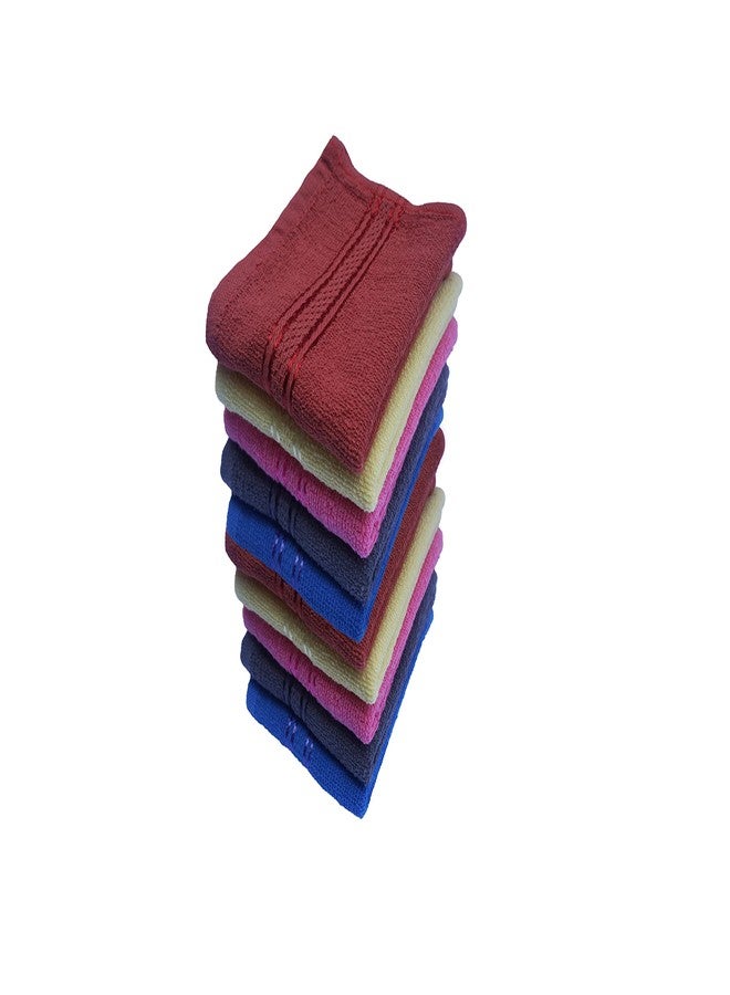 Space Fly مناشف وجه Space Fly Fresh Loom للنساء، مناشف وجه للأطفال حديثي الولادة (10 × 10 بوصة) - مجموعة من 10 مناشف صغيرة للوجه - Image 1