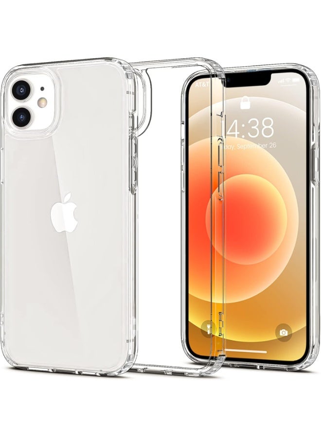جراب لموبايل ايفون 12/12 برو (iPhone 12/12 Pro) حماية كاملة للهاتف و لعدسة الكاميرا خفيف الوزن بلمسة نهائية كرستالي من البولي بروبيلين - شفاف رفيع للغاية 0.35 ملم - Image 1