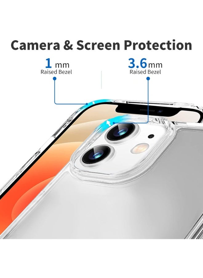 جراب لموبايل ايفون 12/12 برو (iPhone 12/12 Pro) حماية كاملة للهاتف و لعدسة الكاميرا خفيف الوزن بلمسة نهائية كرستالي من البولي بروبيلين - شفاف رفيع للغاية 0.35 ملم - Image 2